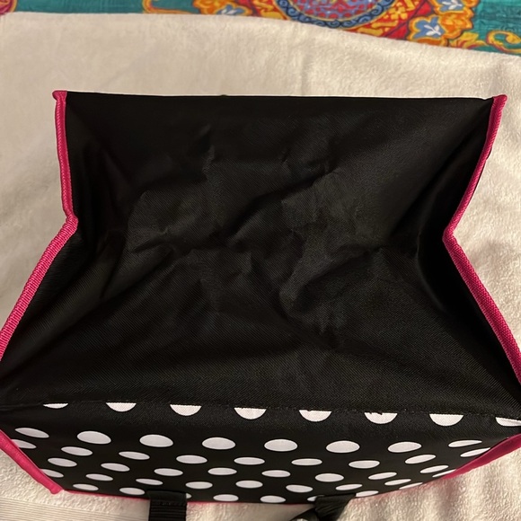 The Pampered Chef Black and Pink Tote with Polka Dots - Picture 7 of 7